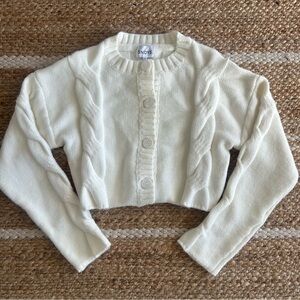 SNDYS. Laine Cable Cardigan Powder